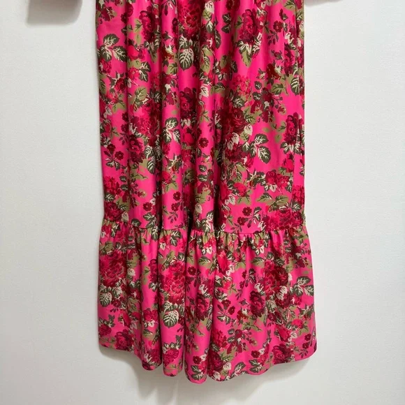 Smith & Quinn The Marigold Midi Dress Women Small Floral Balloon Sleeve Square N - Picture 10 of 13